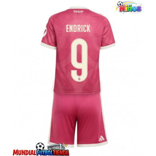 Camiseta Real Madrid Endrick #9 Tercera Equipación Replica 2026-27 para niños mangas cortas (+ Pantalones cortos)